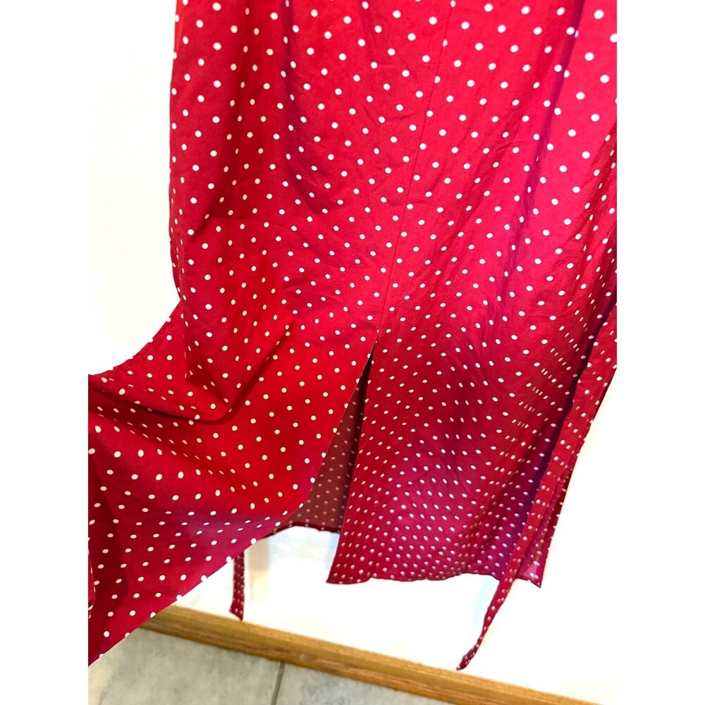 Red polkadot button up dress - Picture 8 of 12